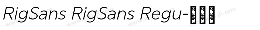 RigSans RigSans Regu字体转换 RigSans RigSans Regu字体转换